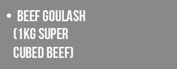 Butcher Box Beef Goulash 1kg Super Cubed Beef 